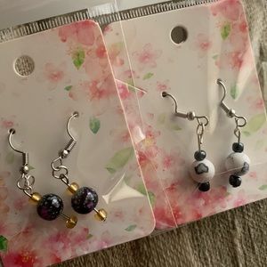 Two pairs of earrings